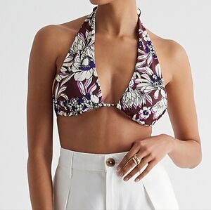 EXPRESS🐚Convertible Halter Neck Body Contour Swim Top SIZE M